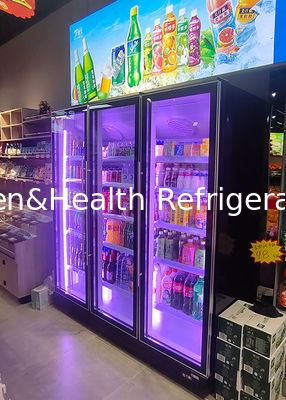 Display de bière vertical commercial refroidisseur à double porte