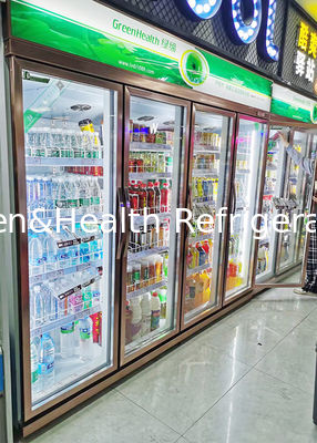 748L Réfrigérateur porte vitrée Equipement de réfrigération de boissons Ventilateur de refroidissement