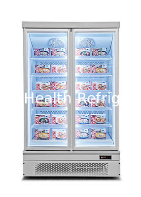 Congélateur d'affichage commercial avec dégivrage automatique et refroidissement par ventilateur pour supermarchés d'une capacité de 1000L