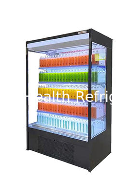 Mini-réfrigérateur ouvert à plusieurs ponts commercial construit selon le système européen