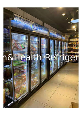 444L Commercial Display Freezer Multicouvertures de verre réfrigérateur multifonctionnel