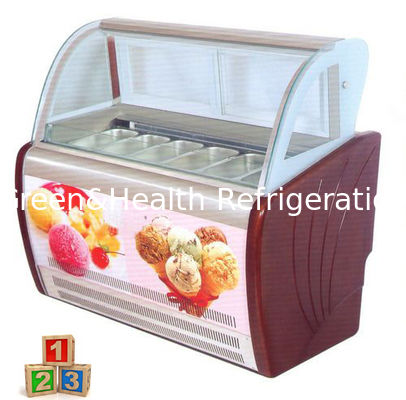Commercial de luxe glace congélateur affichage armoire alimentaire gâteau collation vitrine