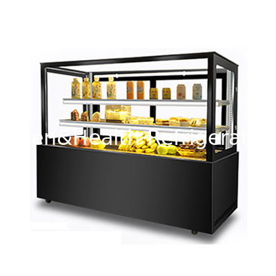 1.5m vitrine de gâteaux noirs vitrine de boulangerie restaurant refroidisseur de gâteaux en marbre