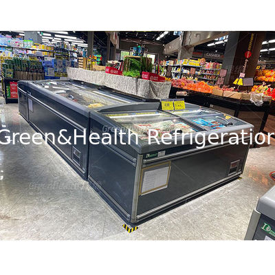Congélateur combiné d'île de supermarché