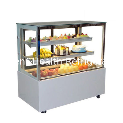 Armoire de boulangerie à lumière LED refroidisseur d'affichage de gâteau avec roue facile à déplacer