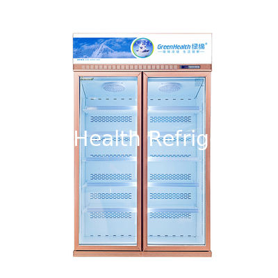 L'étalage en verre de boisson de porte du bien mobilier 2 avec le fusible de chauffage dégivrent l'étalage droit d'affichage de congélateur de système
