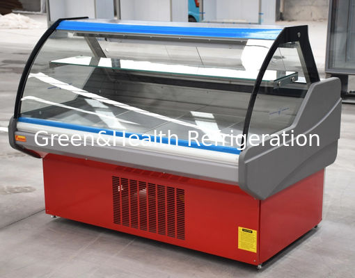 Réfrigérateur à affichage de viande en verre courbé