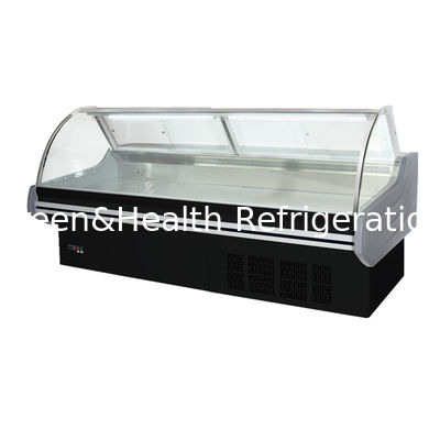 220/50hz Voltage de gaz R404a vitrine de nourriture cuite vitrine de viande