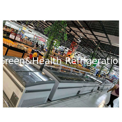 Congélateur horizontal commercial / Îlot d'exposition pour le stockage de boulettes de viande