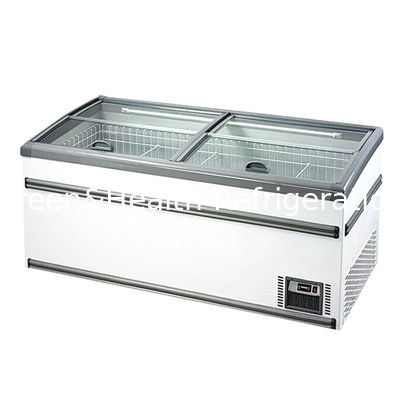 Supermarché blanc / gris Produits surgelés / Boulettes de riz et de viande / Display de stockage de poisson surgelé