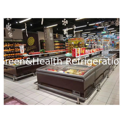 Îlot réfrigéré de présentation pour supermarché/magasin commercial de grande taille, congélateur
