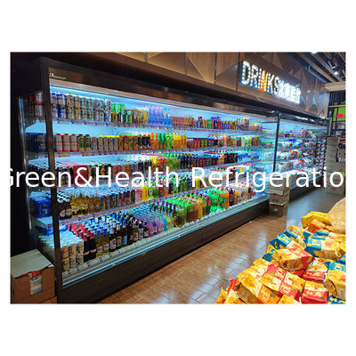Angle droit Supermarché cinq étages Fruits/Légumes/Lait Réfrigéré Armoire ouverte Congélateur