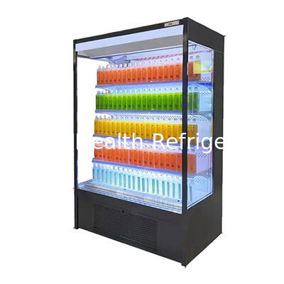 Réfrigérateur à écran ouvert avec une plage de température de 2 à 8 °C, lumière LED et système de télécommande pour supermarchés