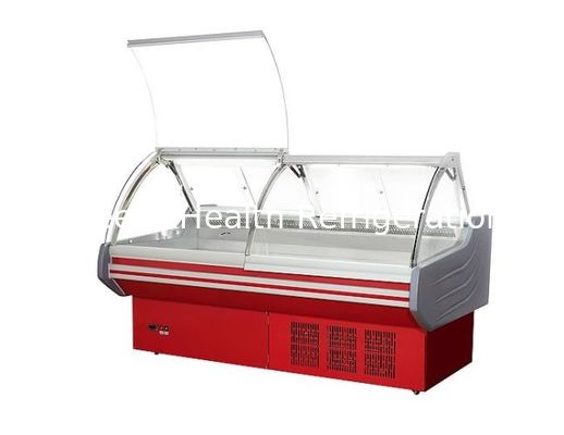 Soulevez le réfrigérateur en verre incurvé d'affichage de réfrigérateur/viande d'affichage d'épicerie de porte