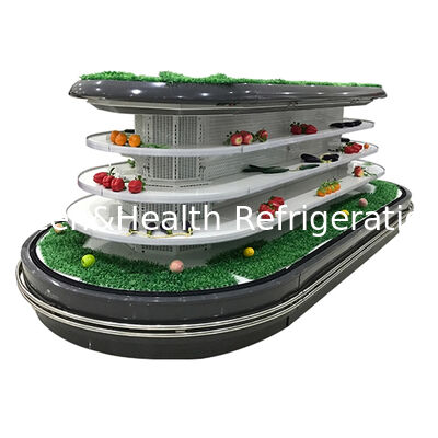 Chiller ouvert à plusieurs étages commercial avec éclairage LED automatique de dégel et économie d'énergie pour affichage au supermarché