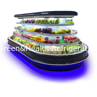 Supermarché Multideck Open Chiller avec éclairage LED de dégel automatique et réfrigérateur économe en énergie