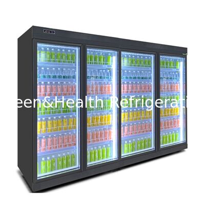 Refroidisseur de ventilateur refroidisseur de boissons commerciales avec 5 étagères et contrôleur numérique pour affichage de supermarché