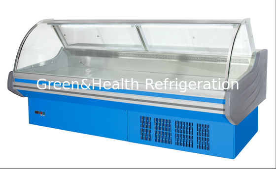 Une caisse plus fraîche de nourriture d'épicerie personnalisable de réfrigérateur d'affichage de viande de style de l'Europe