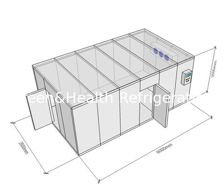 Entrepôt d'entreposage au froid de capacité de Refrigeratied de compresseur modulaire modulaire de chambres froides grand