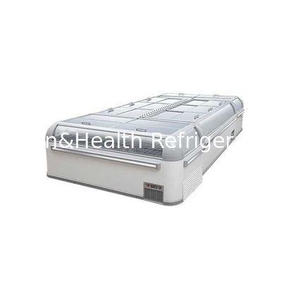 Congélateur commercial d'écran de couleur noir pour les supports réglables de fruits de mer