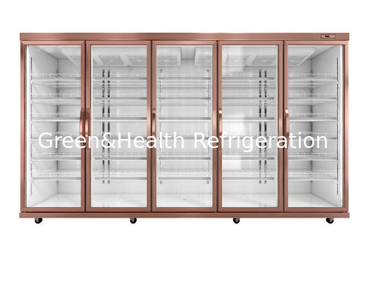 Adjustble étire la température 3300 L réfrigérateur en verre de Digital de porte