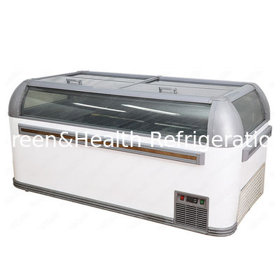 LED en acier de peinture allumant le surgélateur commercial de R134a