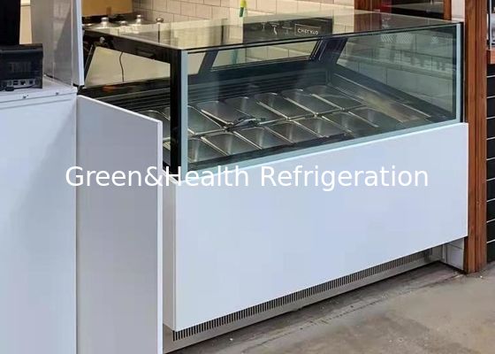 -22 congélateur d'affichage de crème de Pan Gelato Display Scoop Ice du degré 16