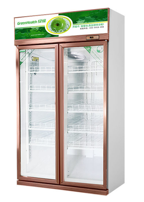 Refroidisseur commercial Champagne d'affichage de réfrigérateur droit de luxe de style
