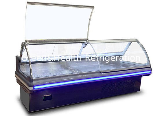 Réfrigérateur ouvert d'affichage d'affichage de boucherie de congélateur de nourriture commerciale d'épicerie