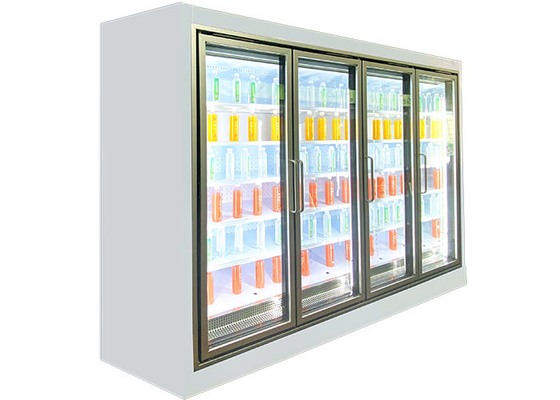 Réfrigérateur vertical de Multideck avec l'économie d'énergie de réfrigérateur de barre de vitrine de boisson alcoolisée de porte